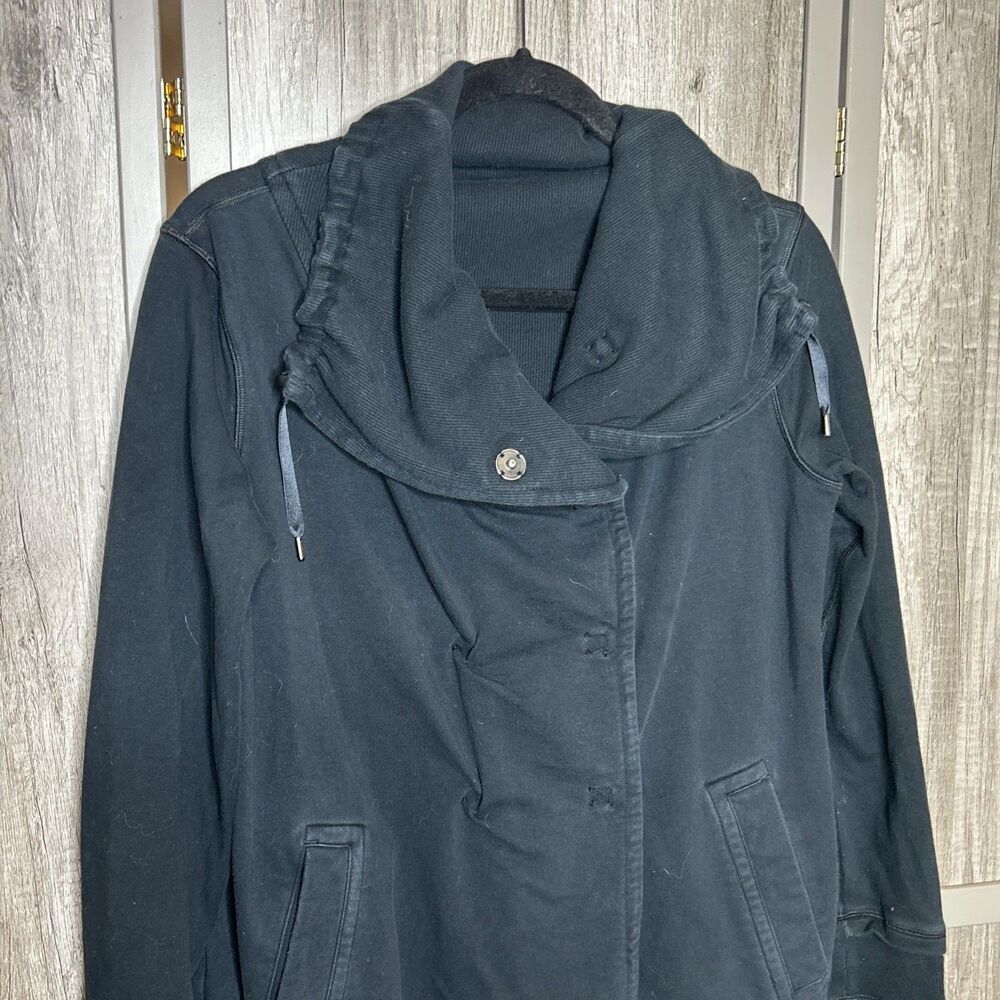 Lululemon Jacket Snap Button Draped Neck Pockets … - image 2